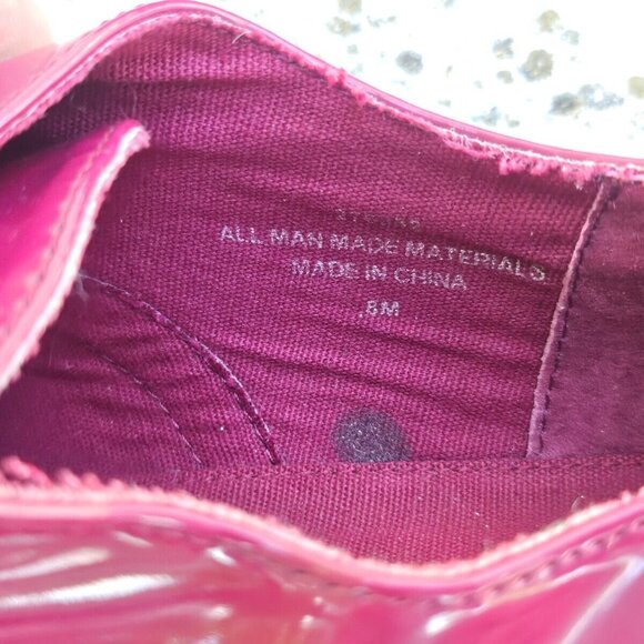 Twiggy London Women Shoes Red Faux patent Leather Upper Lace Up Sneaker Size 8M - Picture 10 of 11